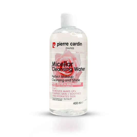 Cleansing Micellar Water 400ml - With Rose Water And Niacinamide - Pierre Cardin Pakistan 