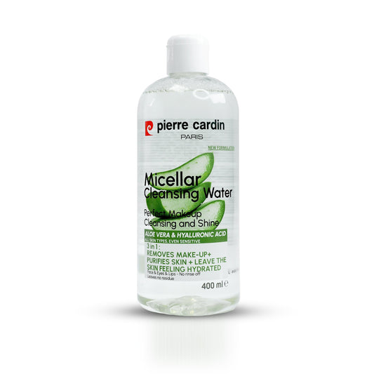 Cleansing Micellar Water 400ml - With Aloe Vera & Hyaluronic Acid - Pierre Cardin Pakistan 