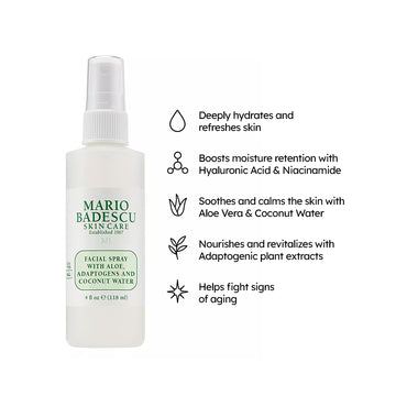 Mario Badescu Facial Spray with Aloe Vera Adaptogens & Coconut Water 118ml