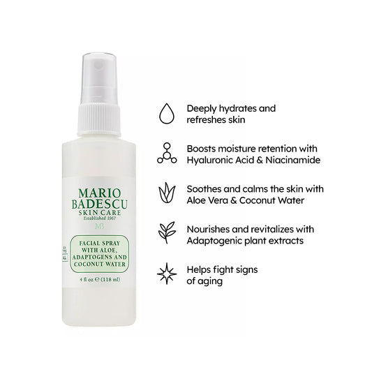 Mario Badescu Facial Spray with Aloe Vera Adaptogens & Coconut Water 118ml