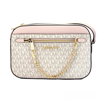 Michael Kors Jet Set Large East West Zip Chain Signature Crossbody Bag