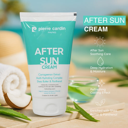 Pierre Cardin After Sun Cream With Carrageenan Extract Shea Butter And Panthenol 150ml